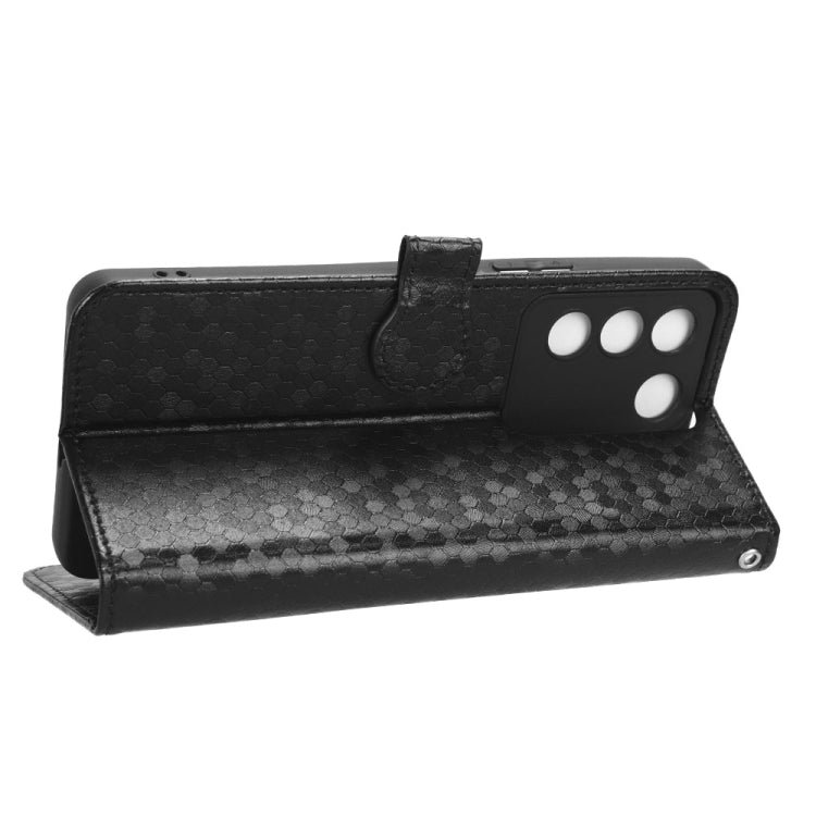 For vivo V27e / S16e Honeycomb Dot Texture Leather Phone Case(Black)