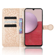 For Samsung Galaxy A24 4G Honeycomb Dot Texture Leather Phone Case(Gold)