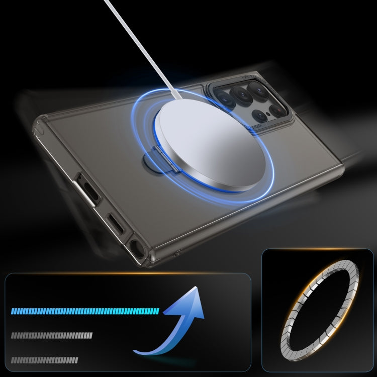 For Samsung Galaxy S23 Ultra 5G LK 3 in 1 MagSafe Magnetic Holder Phone Case(Black)