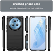 For Honor Magic5 Pro Brushed Texture Carbon Fiber TPU Phone Case(Black)