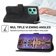 For Xiaomi Redmi Note 12 4G Global Dierfeng Dream Line TPU + PU Leather Phone Case(Black)