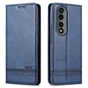 For Honor 90 Pro AZNS Magnetic Calf Texture Flip Leather Phone Case(Dark Blue)