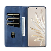 For Honor 90 Pro AZNS Magnetic Calf Texture Flip Leather Phone Case(Dark Blue)