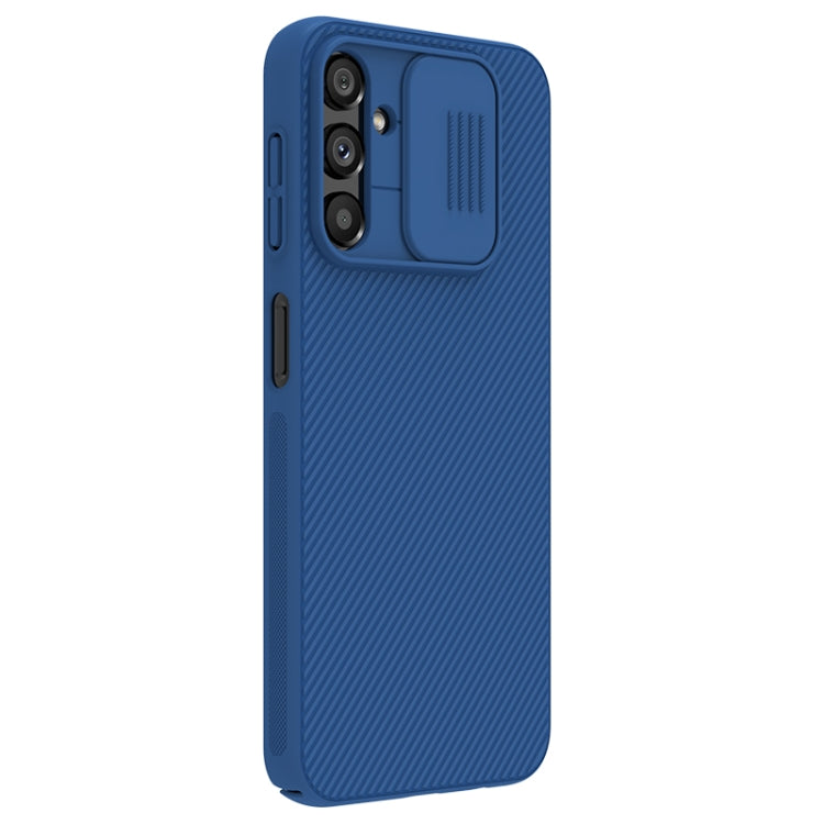 For Samsung Galaxy A14 4G NILLKIN Black Mirror Series Camshield PC Phone Case(Blue)