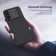 For Samsung Galaxy A14 4G NILLKIN Black Mirror Series Camshield PC Phone Case(Black)