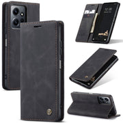 For Xiaomi Redmi Note 12 4G Global CaseMe 013 Multifunctional Horizontal Flip Leather Phone Case(Black)