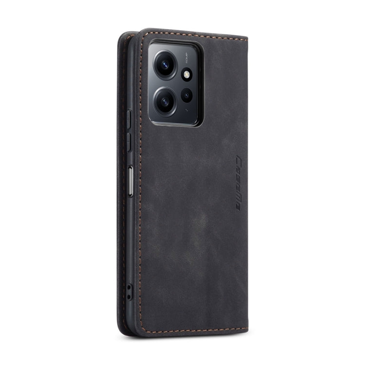 For Xiaomi Redmi Note 12 4G Global CaseMe 013 Multifunctional Horizontal Flip Leather Phone Case(Black)