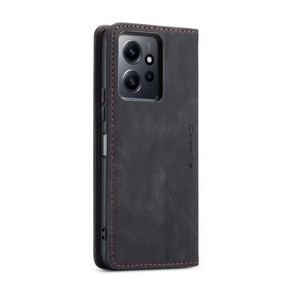 For Xiaomi Redmi Note 12 4G Global CaseMe 013 Multifunctional Horizontal Flip Leather Phone Case(Black)
