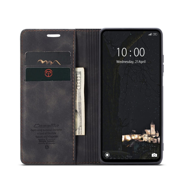 For Xiaomi Redmi Note 12 4G Global CaseMe 013 Multifunctional Horizontal Flip Leather Phone Case(Black)