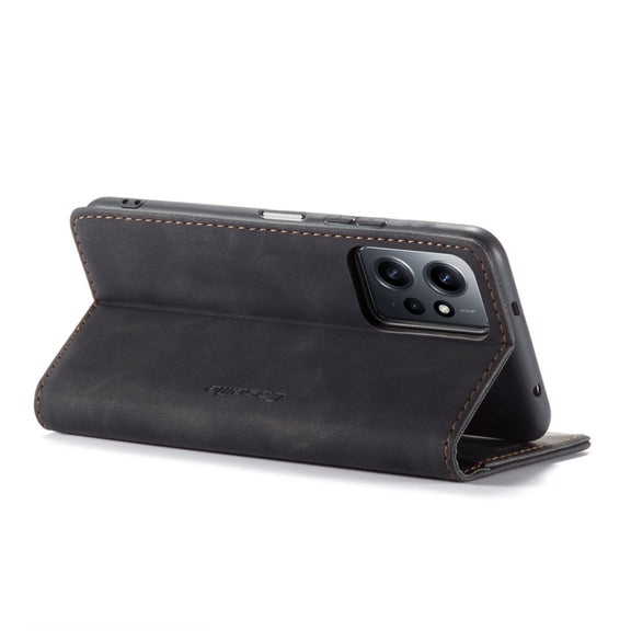 For Xiaomi Redmi Note 12 4G Global CaseMe 013 Multifunctional Horizontal Flip Leather Phone Case(Black)