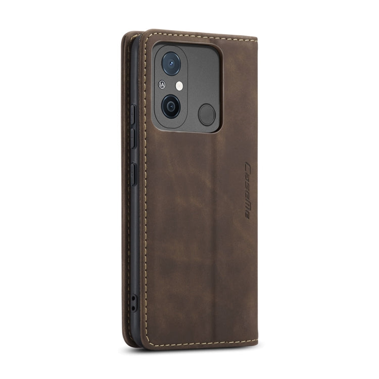 For Xiaomi Redmi 11A / 12C CaseMe 013 Multifunctional Horizontal Flip Leather Phone Case(Coffee)