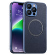 For iPhone 11 Pro Skin Feel Litchi Texture MagSafe Magnetic Phone Case(Blue) - iPhone 11 Pro Cases by PMC TechLife | Online Shopping South Africa | PMC TechLife | Buy Now Pay Later Mobicred