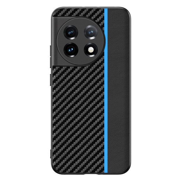 For OnePlus 11 Ultra-thin Carbon Fiber Texture Printing Phone Case(Black Blue)
