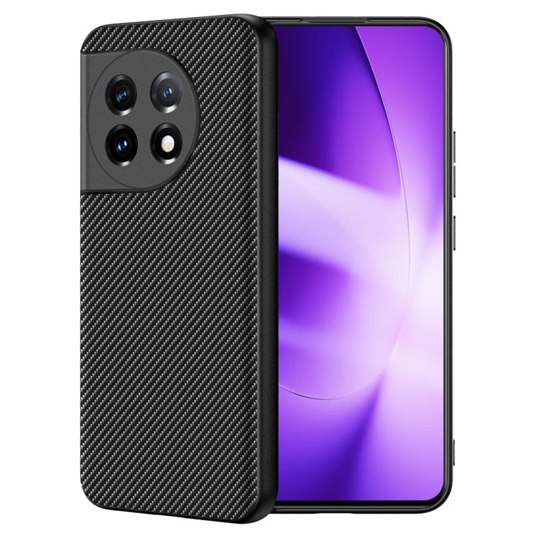 For OnePlus 11 Ultra-thin Carbon Fiber Texture Printing Phone Case(Black Blue)