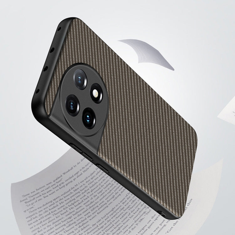 For OnePlus 11 Ultra-thin Carbon Fiber Texture Printing Phone Case(Black Blue)