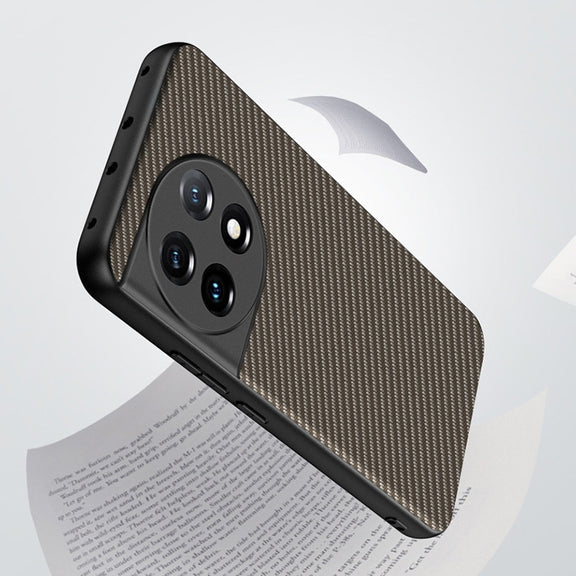 For OnePlus 11 Ultra-thin Carbon Fiber Texture Printing Phone Case(Black Blue)