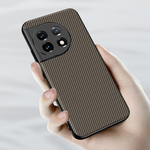 For OnePlus 11 Ultra-thin Carbon Fiber Texture Printing Phone Case(Black Blue)