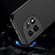 For OnePlus 11 Ultra-thin Carbon Fiber Texture Printing Phone Case(Black Blue)