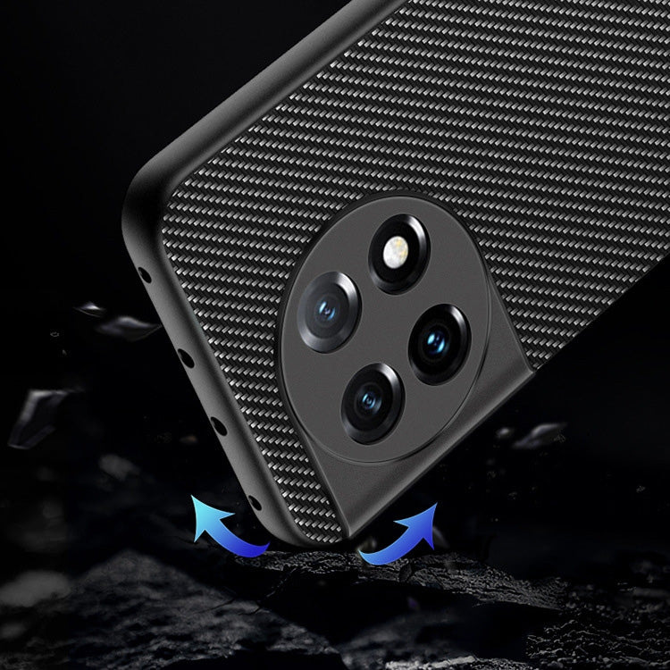 For OnePlus 11 Ultra-thin Carbon Fiber Texture Printing Phone Case(Black Blue)