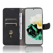 For Huawei P60 / P60 Pro Skin Feel Magnetic Flip Leather Phone Case(Black)