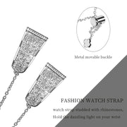 For Garmin Venu / Venu 2 Plus / Venu Sq / Sq2 20mm Diamond Chain Mental Watch Band(Silver)