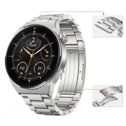 For Huawei Watch Buds / GT3 SE / GT3 Pro 22mm Universal Three Strains Ttanium Steel Watch Band(Silver)
