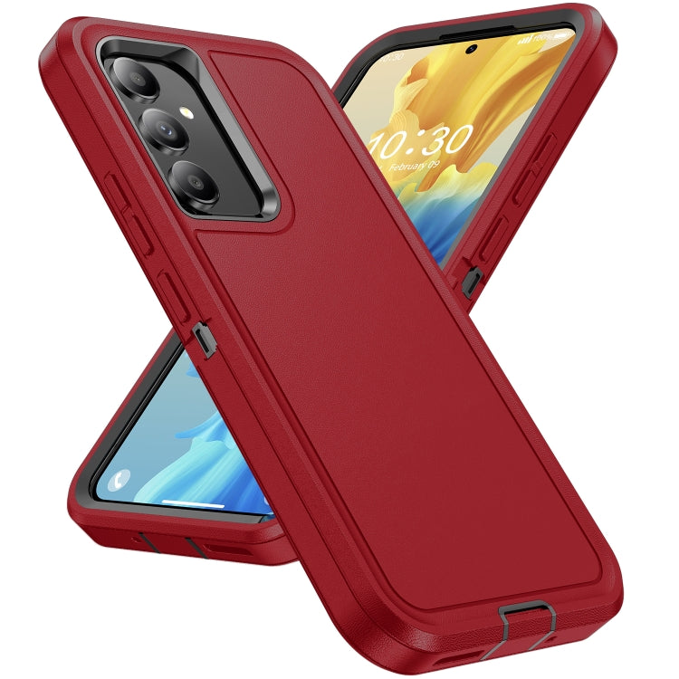 For Samsung Galaxy A54 Life Water-resistant Rugged Phone Case(Red + Black)