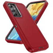 For Samsung Galaxy A54 Life Water-resistant Rugged Phone Case(Red + Black)