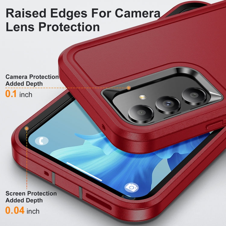For Samsung Galaxy A54 Life Water-resistant Rugged Phone Case(Red + Black)