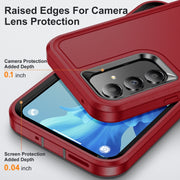 For Samsung Galaxy A54 Life Water-resistant Rugged Phone Case(Red + Black)