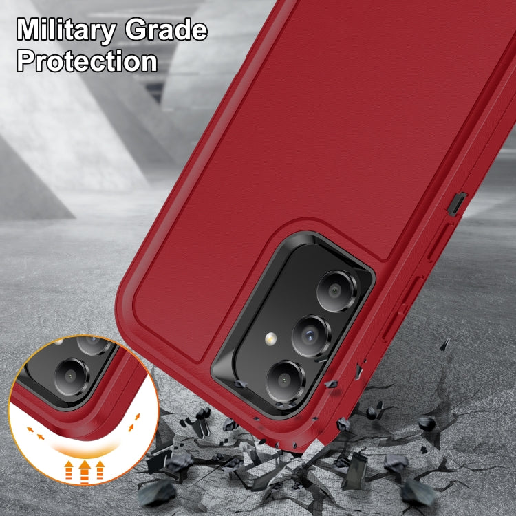 For Samsung Galaxy A54 Life Water-resistant Rugged Phone Case(Red + Black)
