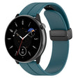 For Amazfit GTR Mini Magnetic Fold Clasp Black Buckle Silicone Watch Band(Navy Green) -  by PMC TechLife | Online Shopping South Africa | PMC TechLife
