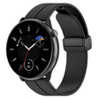 For Amazfit GTR Mini Magnetic Fold Clasp Black Buckle Silicone Watch Band(Black) -  by PMC TechLife | Online Shopping South Africa | PMC TechLife