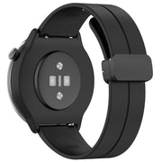 For Amazfit GTR Mini Magnetic Fold Clasp Black Buckle Silicone Watch Band(Black)