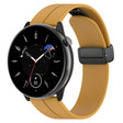 For Amazfit GTR Mini Magnetic Fold Clasp Black Buckle Silicone Watch Band(Yellow) -  by PMC TechLife | Online Shopping South Africa | PMC TechLife
