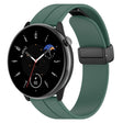 For Amazfit GTR Mini Magnetic Fold Clasp Black Buckle Silicone Watch Band(Dark Green) -  by PMC TechLife | Online Shopping South Africa | PMC TechLife