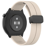 For Amazfit GTR Mini Magnetic Fold Clasp Black Buckle Silicone Watch Band(Starlight Color)