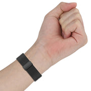 For Amazfit GTR Mini Magnetic Fold Clasp Black Buckle Silicone Watch Band(Light Pink)