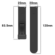 For Amazfit GTR Mini Magnetic Fold Clasp Black Buckle Silicone Watch Band(Blue)