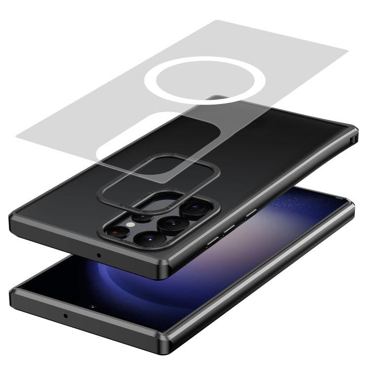 For Samsung Galaxy S22 Ultra 5G MagSafe Magnetic PC Phone Case(Black)