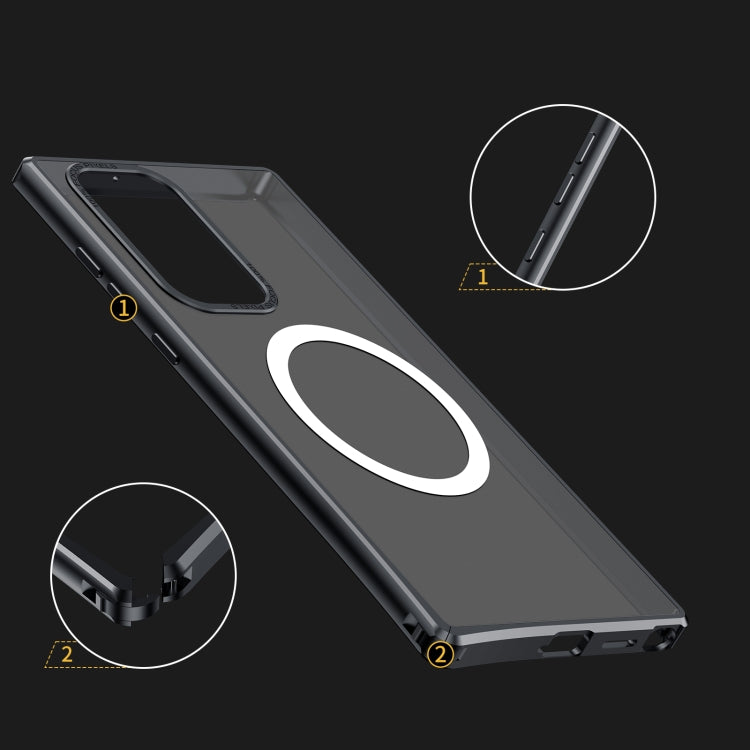 For Samsung Galaxy S22 Ultra 5G MagSafe Magnetic PC Phone Case(Black)