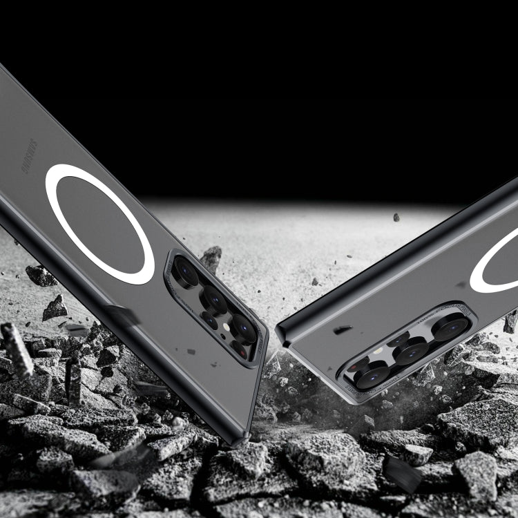 For Samsung Galaxy S22 Ultra 5G MagSafe Magnetic PC Phone Case(Black)