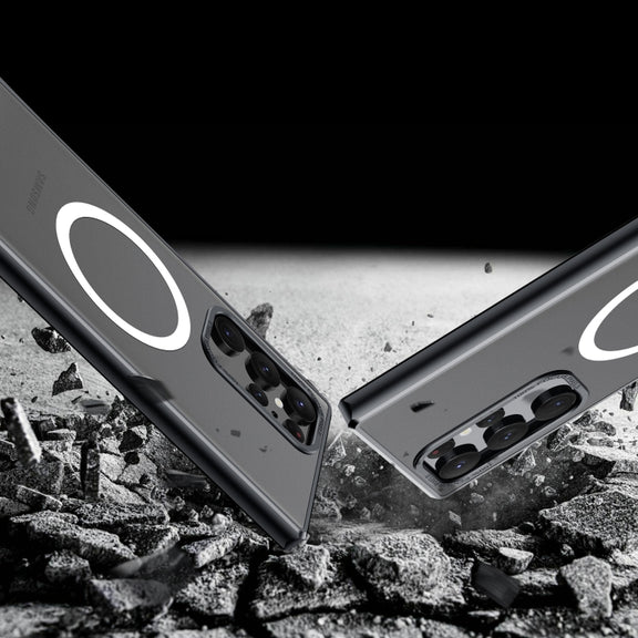 For Samsung Galaxy S22 Ultra 5G MagSafe Magnetic PC Phone Case(Black)