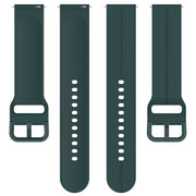 For Amazfit GTR Mini 20mm Flat Head Groove Reverse Buckle Silicone Watch Band(Dark Green)