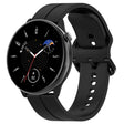 For Amazfit GTR Mini 20mm Flat Head Groove Reverse Buckle Silicone Watch Band(Black) -  by PMC TechLife | Online Shopping South Africa | PMC TechLife