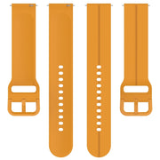For Amazfit GTR Mini 20mm Flat Head Groove Reverse Buckle Silicone Watch Band(Yellow)