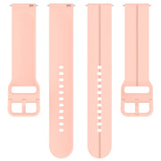 For Amazfit GTR Mini 20mm Flat Head Groove Reverse Buckle Silicone Watch Band(Light Pink)
