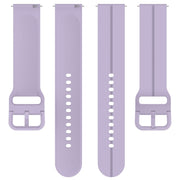 For Amazfit GTR Mini 20mm Flat Head Groove Reverse Buckle Silicone Watch Band(Light Purple)