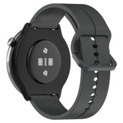 For Amazfit GTR Mini 20mm Flat Head Groove Reverse Buckle Silicone Watch Band(Dark Grey)