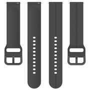 For Amazfit GTR Mini 20mm Flat Head Groove Reverse Buckle Silicone Watch Band(Dark Grey)